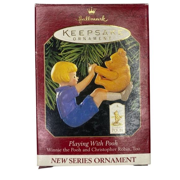 Playing With Pooh Hallmark Ornament 1st in Series 1999 - Picture 1 of 2